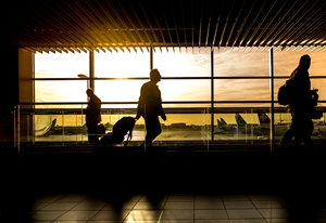 traveler at airport