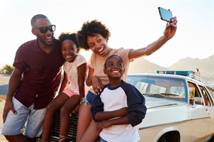 A family on vacation