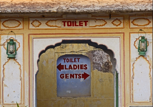 A hygienic, well-maintained toilet block